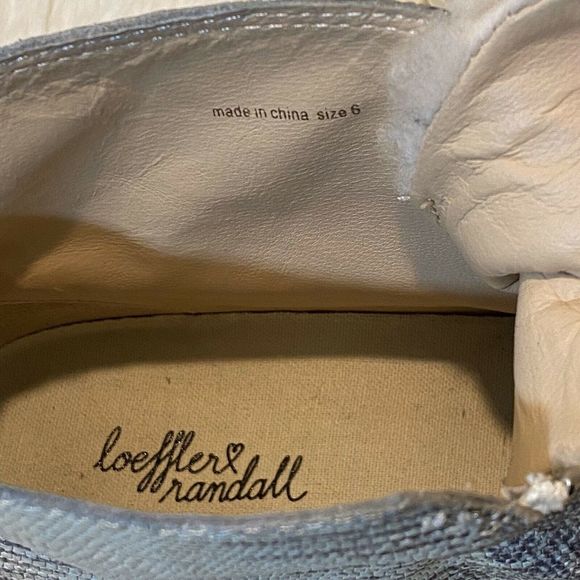 LOEFFLER RANDALL Devin Sneakers SZ 6 Lizard Embossed Designer High Top Sneakerss - Picture 9 of 9